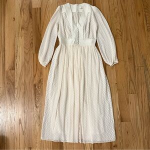 Zimmermann Plisse Dress in Pearl